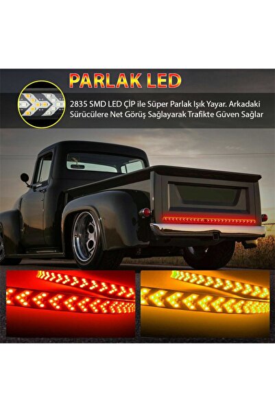 Techmaster Pick Up Off Road 4x4 Ok Yönlü Bagaj Kapağı Altı Sinyal Ledi 150cm