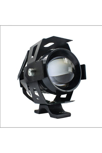 Techmaster Motosiklet Sis Farı Cree U5 Led Mercekli Çakarlı Hjg 1 Adet