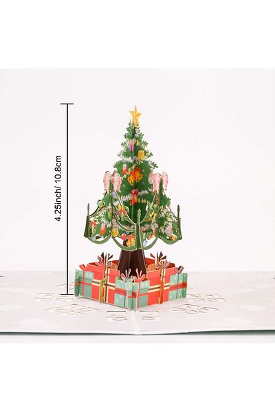 Qpout Set of 4 Qpout Christmas cards, paper, multicolor, 15 x 15 cm
