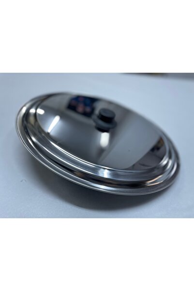 BAYDURSAN Stainless Steel Pan Pot Lid 38 cm Glossy Metal Lid