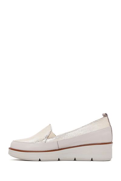 Derimod Beige Leather Women's Loafer - Comfort 24sfd 410414