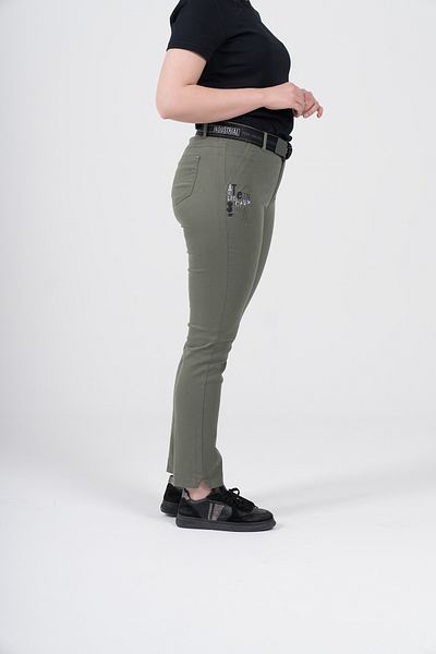 Nihal Eren Butik Large Size Lycra Seasonal High Waist Trousers