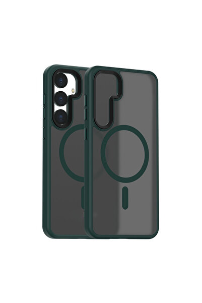 Nettech Samsung Galaxy S25 Plus Uyumlu Mat Renkli MagSafe Arka Koruma Kılıf -...