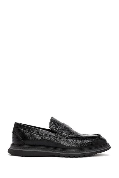 Derimod Black Leather Men's Loafer - 24WFD6713FT