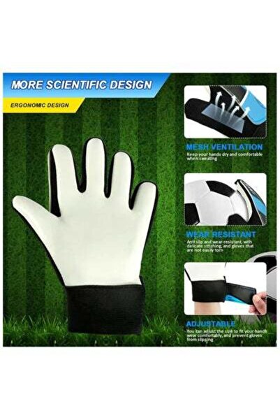 HALAMODO Anti-slip Football Gloves Prevent Injuries for Youth, Goalkeeper Soccer Gloves, Kids Soccer Goalie G