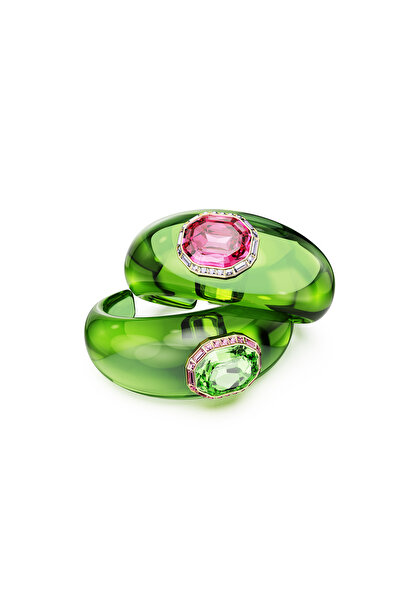 Swarovski Dulcis Kelepçe, Set (2), Sekizgen kesim, Pavé, Çok renkli, Altın re...