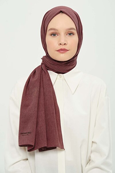 Madame Polo Πολυ βαμβακερό σάλι Dusty Rose Βαμβακερό αναπνεύσιμο χωρίς ζάρωμα