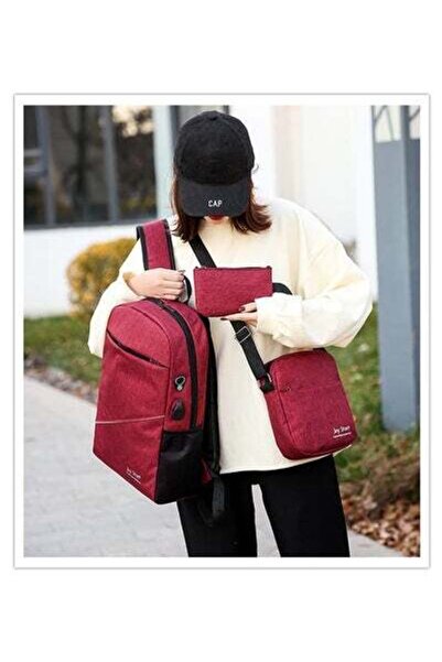 HALAMODO مجموعة حقيبة كمبيوتر محمول مكونة من 3 قطع، حقيبة ظهر يومية غير رسمية، حقيبة ظهر كمبيوتر محمول متعددة الوظائف، حقائب ظهر للسفر معنا