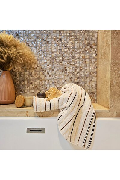 Kotonia Home Set of 2 towels - Family Ladick, 100% Cotton, size 70x140 cm, ivory