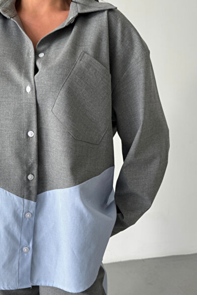 Luis & Lea Eyesof Polyviscos - Poplin Piece Shirt Pants Suit - Gray