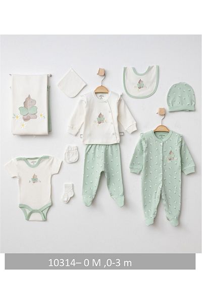 Aziz Bebe Unicorn Green Model Hospital Discharge Bag 10314