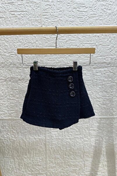 Mojo Bebek Mojo Kız Çocuk 1-5 Yaş Düğme Detaylı Şort Etek Lacivert