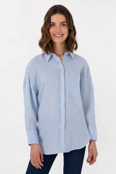 U.S. Polo Assn. Cămașă oversize cu mânecă lungă pentru femei TEKSPOR210421.5