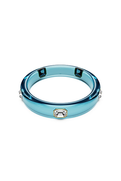 Swarovski Dulcis Bileklik, Sekizgen kesim, Mavi, 18k altın rengi yüzey