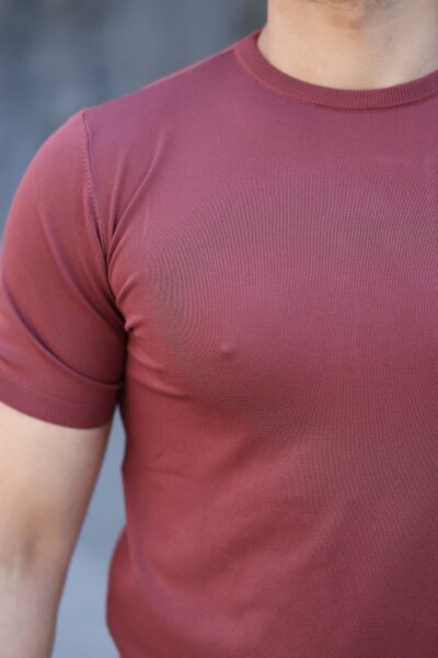 TİANA Eyesof Men's Viscose Fabric Crew Neck Basic T-Shirt