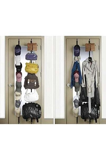HALAMODO 8-Hook Over Door Hanger, Bag Clothes Hat Umbrella Organizer Holder Rack