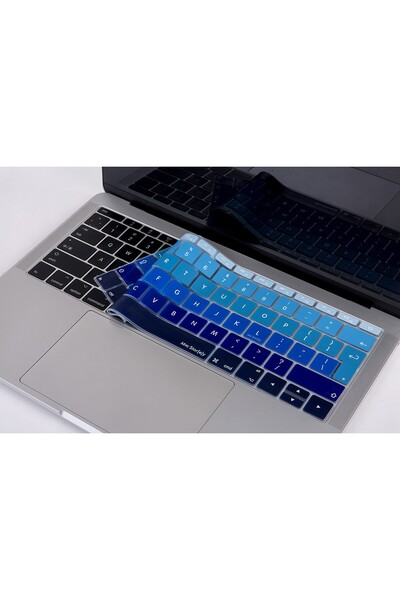 Mcstorey Macbook Pro Kılıf Klavye Koruyucu Ombre Ingilizce Baskılı (UK-EU) A1...