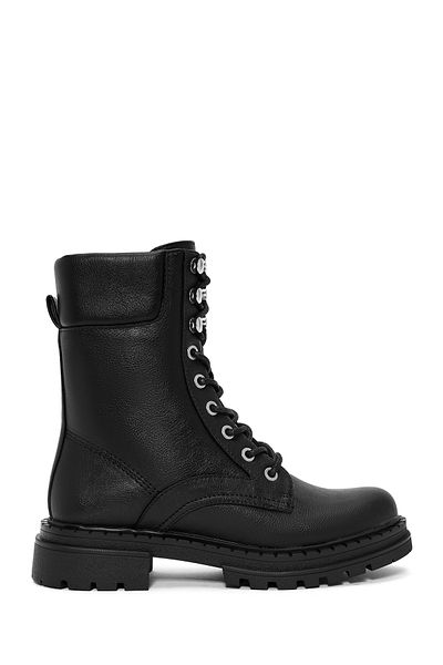 Derimod Women's Black Zippered Boots 24Wfe4026Ft