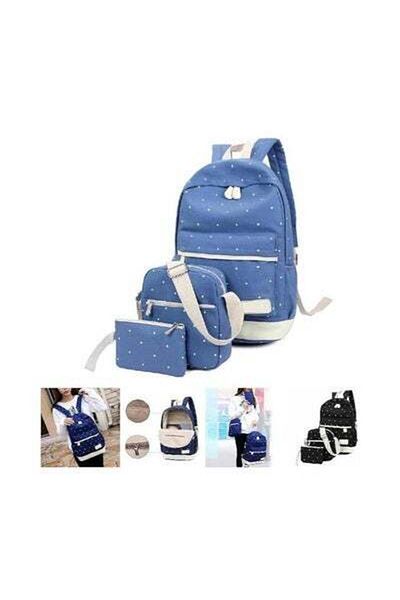HALAMODO 3PCS School Backpack Set, Portable Casual Daypack, Large Capacity Student Shoulder Bag, Fashion Lapt