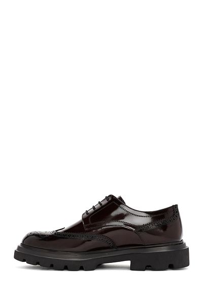 Derimod claret Red Leather Men's casual Shoes - Lace-up, 24WFD 671122