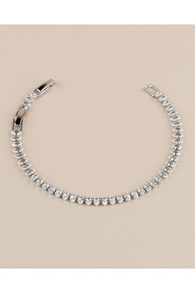 Portakal Esintisi سوار ميكيك موديل زيركون ستون رفيع على شكل نهر