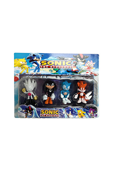 UDATOYS Sonic Tails Silver Sonic Shadow Gölge Sonik Karakter Seti 4lü