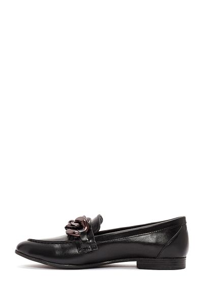 Derimod Black Leather Loafer - Accessory Detailed, Masculine 24Wfd 130118