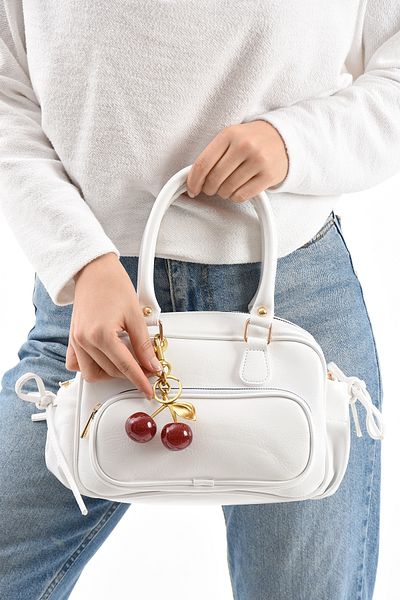 Night Geantă de mână și de umăr pentru femei Casandra Model White (Fără farmec)