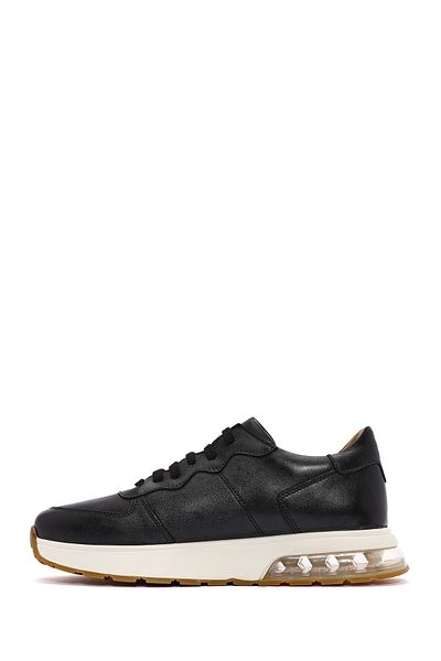 Derimod Men's Black Lace-Up Leather Sneakers 24Wfd 620918