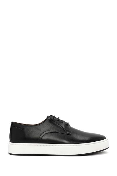 Derimod Black Leather Men's Sneakers - Lace-up, 24WFD 621218