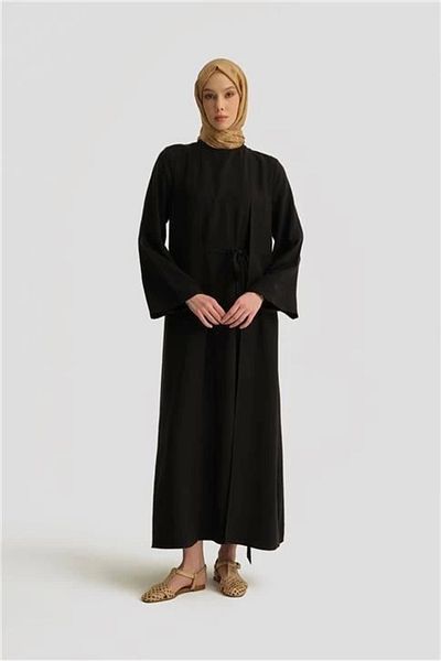 Armine Φόρεμα Modal με λεπτομέρεια ζώνης 25y9015 Μαύρο
