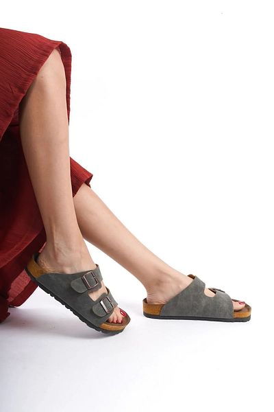 marceline Double Buckle Comfortable Unisex Slippers