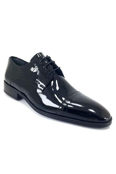 Fosco 2886 Genuine Leather Men's Classic Shoes-black Patent Leather