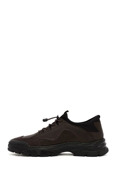 Derimod Men's Brown Lace-Up Leather Sneakers 24Wfd6610Cr