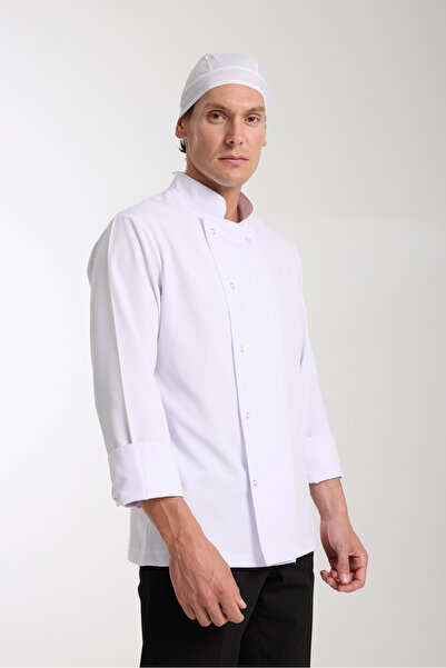 PandaForma سترة الشيف كوك مقاومة للأوساخ، قماش مقاوم للعرق، موديل بمقبض خلفي