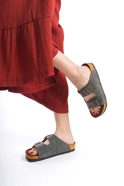marceline Double Buckle Comfortable Unisex Slippers