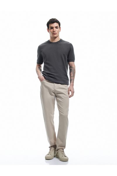 Koton Βαμβακερό παντελόνι Gabardine Straight Fit