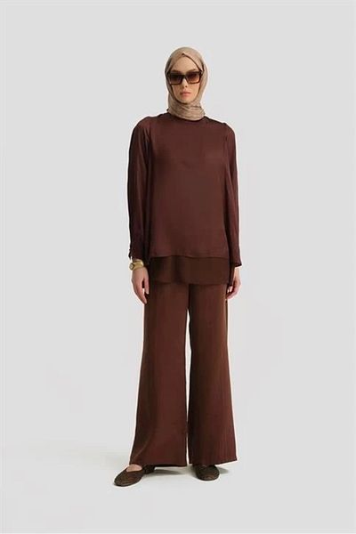 Armine Modal Palazzo Trousers 25Y2814 Light Brown