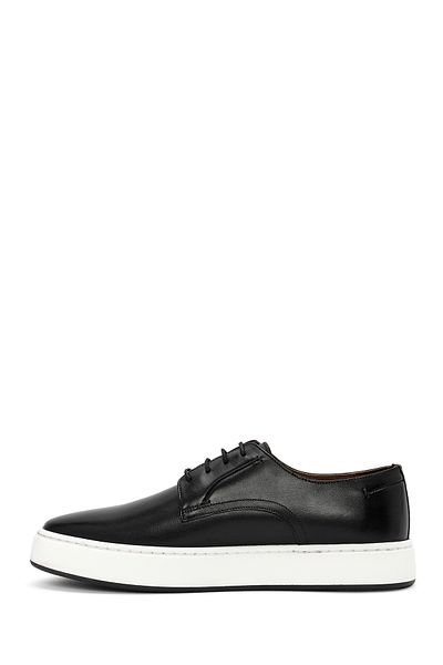 Derimod Black Leather Men's Sneakers - Lace-up, 24WFD 621218
