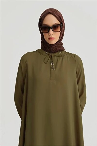Armine Bağcık Detaylı Tunik 25yh4202 Haki