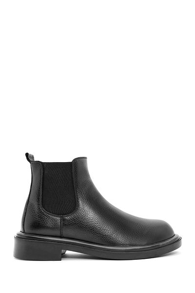 Derimod Men's Black Leather Chelsea Boots 24Wfd6640Ft