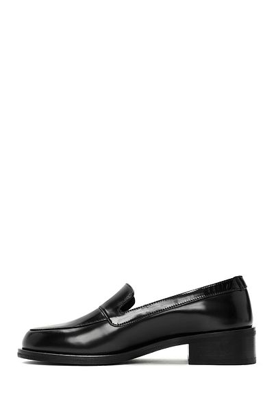 Derimod Women's Black Classic Leather Loafer 24Wfd 141122