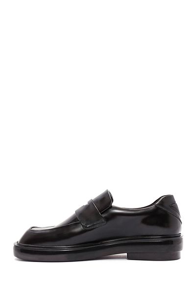 Derimod Women's Black Leather Masculine Loafer 24Wfd 141922