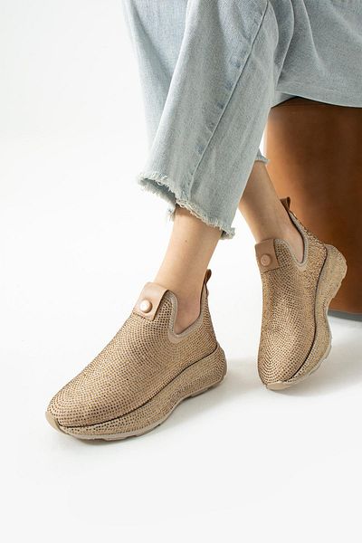 diclepolat Pantofi de damă - Talpă groasă, elastic, detaliu de piatră albă, pantofi sport