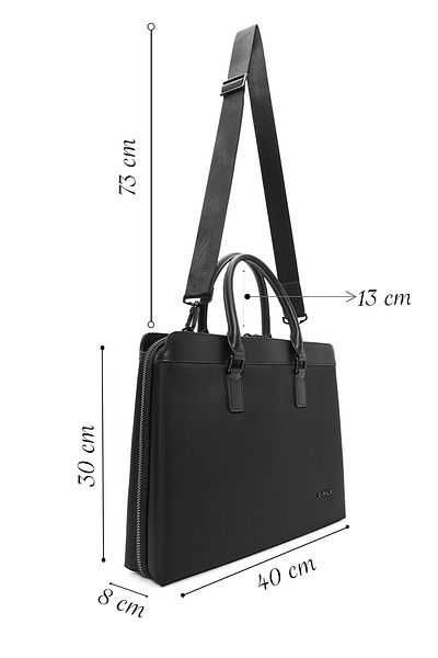 Derimod D-Pack Men's Black Long Strap Briefcase 24Wbd 301218
