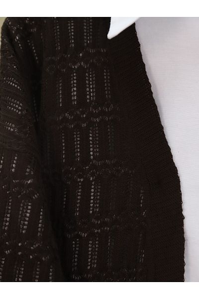 Modamorfo Openwork Patterned Spring Cardigan -K. Coffee