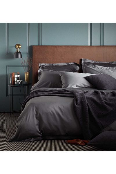 Kotonia Home Lenjerie de pat Kotonia Home Hotel King Size, 100% bumbac, Damasc DeLux Saten, gri taupe