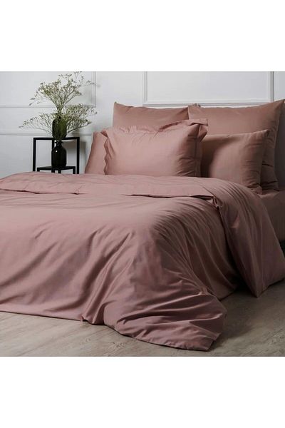 Kotonia Home Lenjerie de pat Kotonia Home Hotel King Size, 100% bumbac, Damasc DeLux Saten, ciocolata