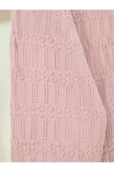 Modamorfo Openwork Patterned Spring Cardigan - Powder