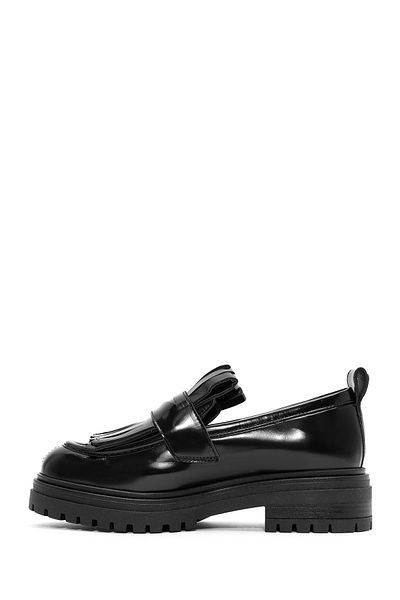 Derimod Acbc X Derimod Women's Black Thick Soled Masculine Loafer 24Wfd 435522
